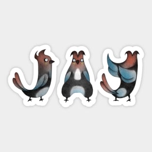 Alphabet Yoga Jay Sticker